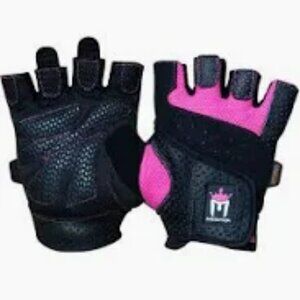 Meister  Fit Grip Weight Lifting Gloves Pink and Black Size Small